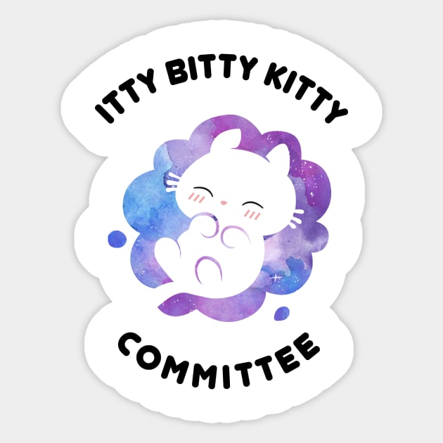 Itty Bitty Kitty Committee Sticker by Lupa1214